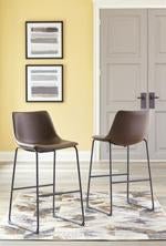 Centiar Brown Pub Height Bar Stool (Set of 2) - Gate FurnitureBarstool