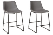 Centiar Gray Counter Height Bar Stool (Set of 2) - Gate FurnitureBarstool