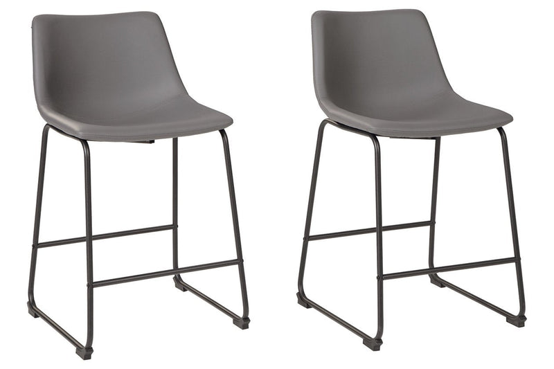 Centiar Gray Counter Height Bar Stool (Set of 2) - Gate FurnitureBarstool