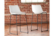 Centiar White Pub Height Bar Stool (Set of 2) - Gate FurnitureBarstool