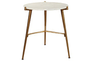 Chadton White/Gold Finish Accent Table - Gate FurnitureTable