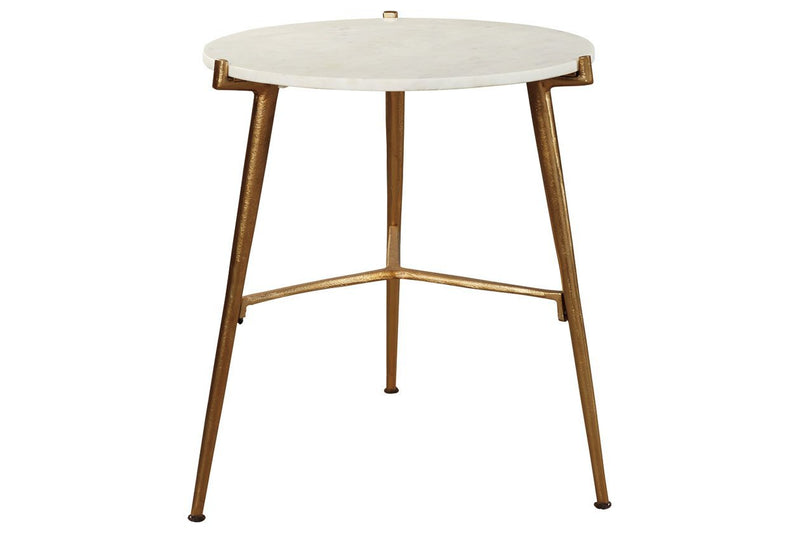 Chadton White/Gold Finish Accent Table - Gate FurnitureTable