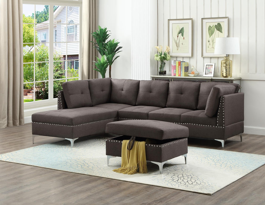 Chaenomeles Sectional With Ottoman - Gate Furniture