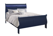 Charlie Blue Full Bed With Led - Gate FurnitureFull Bed