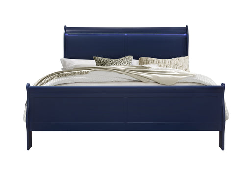Charlie Blue King Bed And Nightstand - CHARLIE-BLUE-KB+NS - Gate Furniture