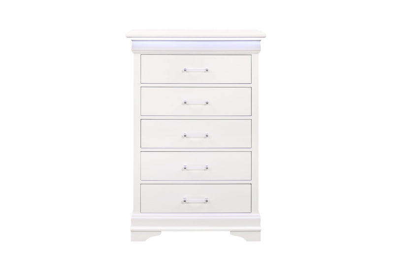 Charlie White Chest With Led - Gate FurnitureChest