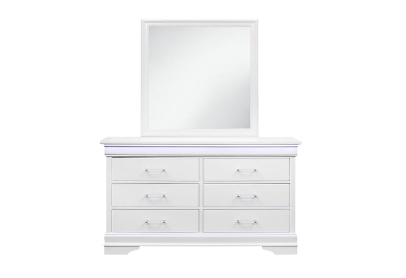 Charlie White Dresser With Led - Gate FurnitureDresser