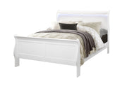 Charlie White Full Bed With Led - Gate FurnitureFull Bed