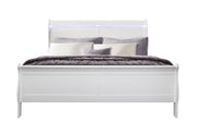 Charlie White King Bed Group With Led - Gate FurnitureKing Bed