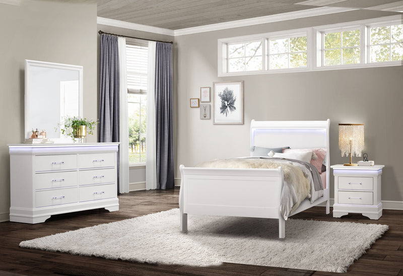 Charlie White Twin Bed - Gate FurnitureTwin Bed