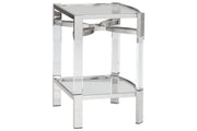 Chaseton Clear/Silver Finish Accent Table - Gate FurnitureTable