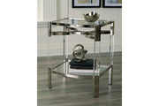Chaseton Clear/Silver Finish Accent Table - Gate FurnitureTable