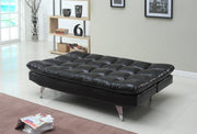 Chester Black Pu Adjustable Sofa Bed - Gate FurnitureFuton
