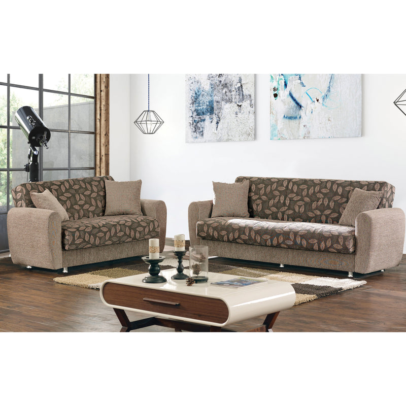 Chestnut 61 in. Convertible Sleeper Loveseat in Brown with Storage - Gate FurnitureLoveseat