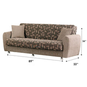Chestnut 89 in. Convertible Sleeper Sofa in Brown with Storage - Gate FurnitureSleeper Sofa