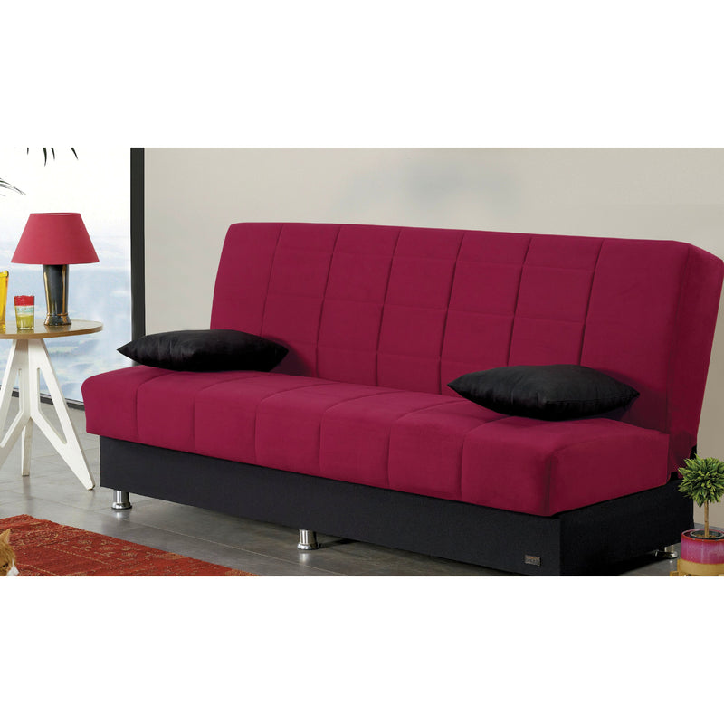 Chicago 75 in. Convertible Sleeper Sofa in Red with Storage - Gate FurnitureSleeper Sofa