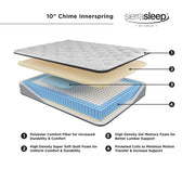Chime 10 Inch Hybrid California King Mattress in a Box - Gate FurnitureCalifornia King Mattress