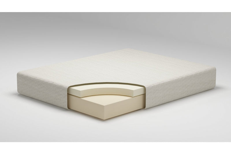 Chime 8 Inch Memory Foam White King Mattress in a Box - Gate FurnitureKing Mattress
