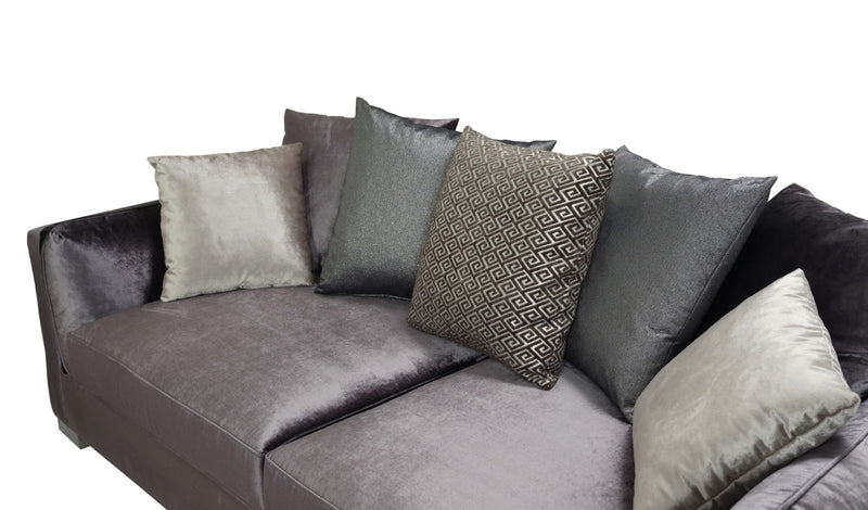 Clara Gray Velvet Sofa & Loveseat - CLARAGRAY-SL