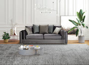 Clara Gray Velvet Sofa & Loveseat - CLARAGRAY-SL