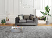 Clara Gray Velvet Sofa & Loveseat - CLARAGRAY-SL