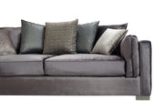 Clara Gray Velvet Sofa & Loveseat - CLARAGRAY-SL