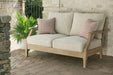 Clare View Beige Loveseat with Cushion - P801-835 - Gate Furniture