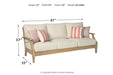 Clare View Beige Sofa with Cushion - P801-838 - Gate Furniture