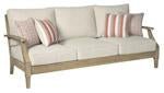 Clare View Beige Sofa with Cushion - Gate FurnitureSofa