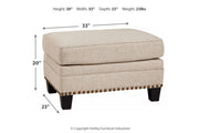 Claredon Linen Ottoman - Gate FurnitureOttoman