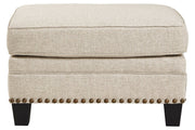 Claredon Linen Ottoman - Gate FurnitureOttoman