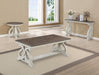 Clementine White/Brown End Table - 4148-02 - Gate Furniture