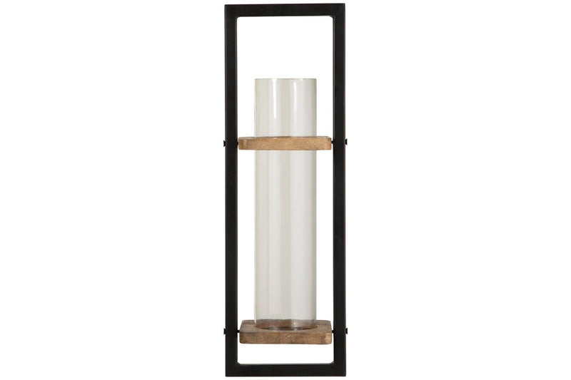 Colburn Natural/Black Wall Sconce - Gate FurnitureSconce