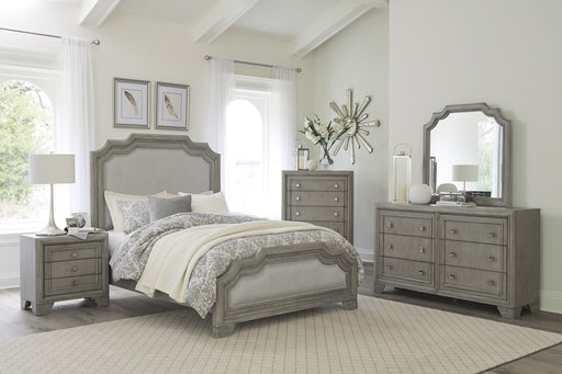 Colchester Gray Upholstered Panel Bedroom Set - Gate FurnitureBedroom Set