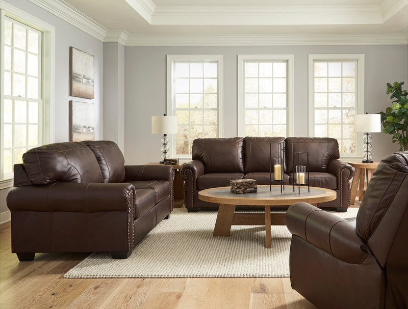Colleton Dark Brown Leather Living Room Set - Gate FurnitureLiving Room Set