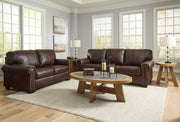 Colleton Dark Brown Leather Living Room Set - Gate FurnitureLiving Room Set