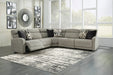 Colleyville Stone Armless Power Recliner 5 Piece Sectional - Gate Furniture
