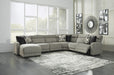 Colleyville Stone Armless Power Recliner 6 Piece LAF Sectional - Gate Furniture