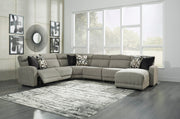 Colleyville Stone Armless Power Recliner 6 Piece RAF Sectional - Gate FurniturePower Recliner