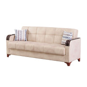 Colombia 85 in. Convertible Sleeper Sofa in Cream with Storage - Gate FurnitureSleeper Sofa