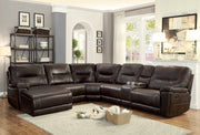 Columbus Brown Reclining LAF Chaise Sectional - Gate FurnitureSectional