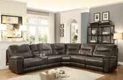 Columbus Brown Reclining Sectional - Gate FurnitureSectional