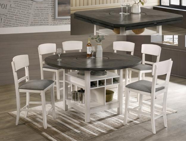 Conner Chalk-Gray Counter Height Table - Gate Furniture