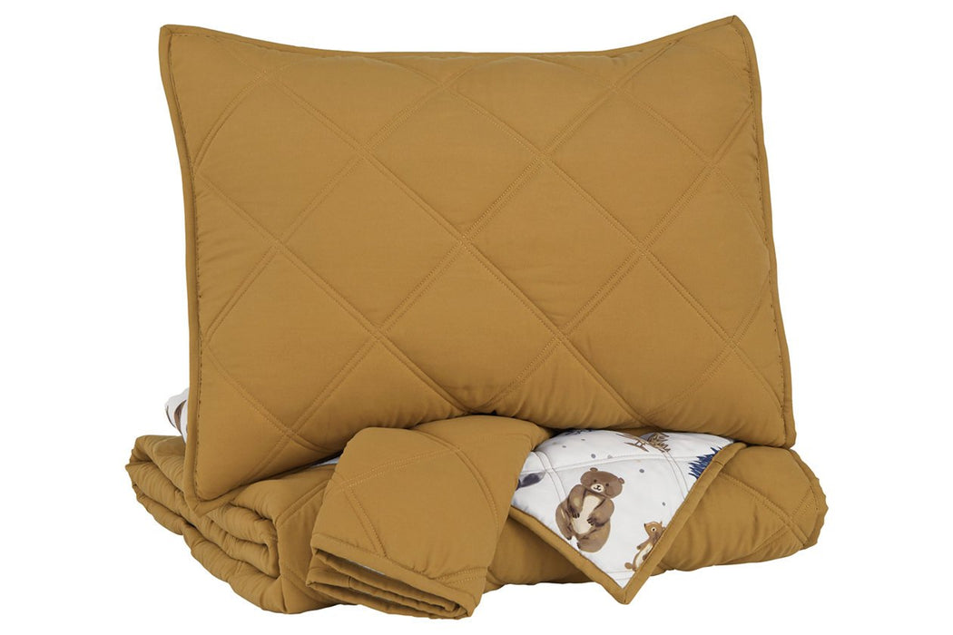 Cooperlen Golden Brown Full Quilt Set - Q713003F - Gate Furniture