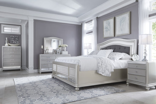 Coralayne Silver Upholstered Panel Bedroom Set - Gate Furniture