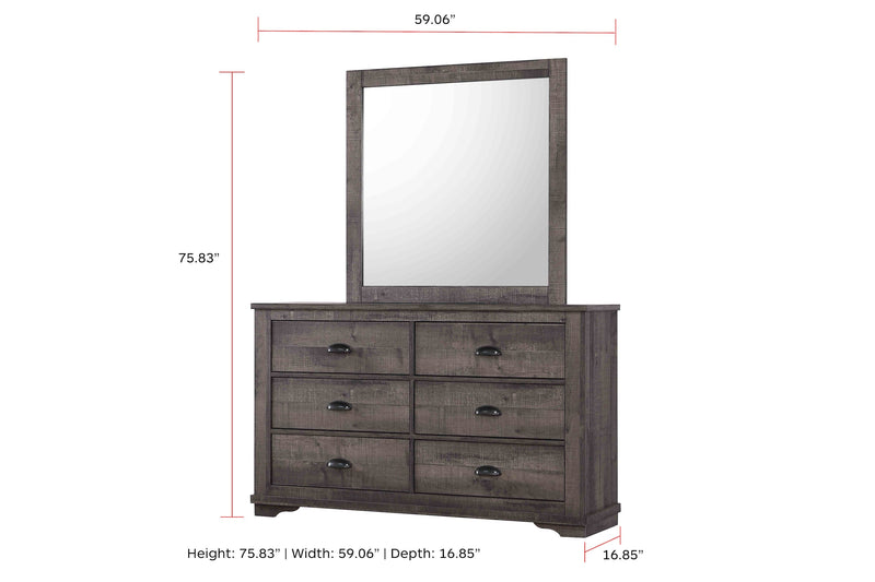 Coralee Gray Sleigh Bedroom Set - Gate FurnitureBedroom Set