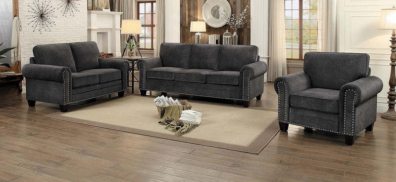 Cornelia Dark Gray Living Room Set - Gate FurnitureLiving Room Set