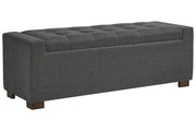 Cortwell Gray Storage Bench - Gate FurnitureAccent Bench