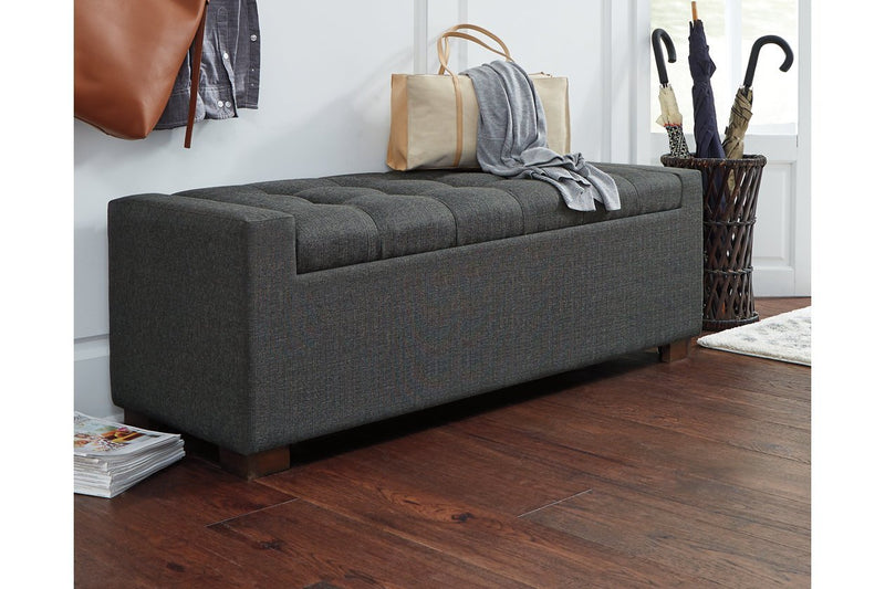 Cortwell Gray Storage Bench - Gate FurnitureAccent Bench