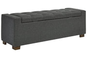 Cortwell Gray Storage Bench - Gate FurnitureAccent Bench